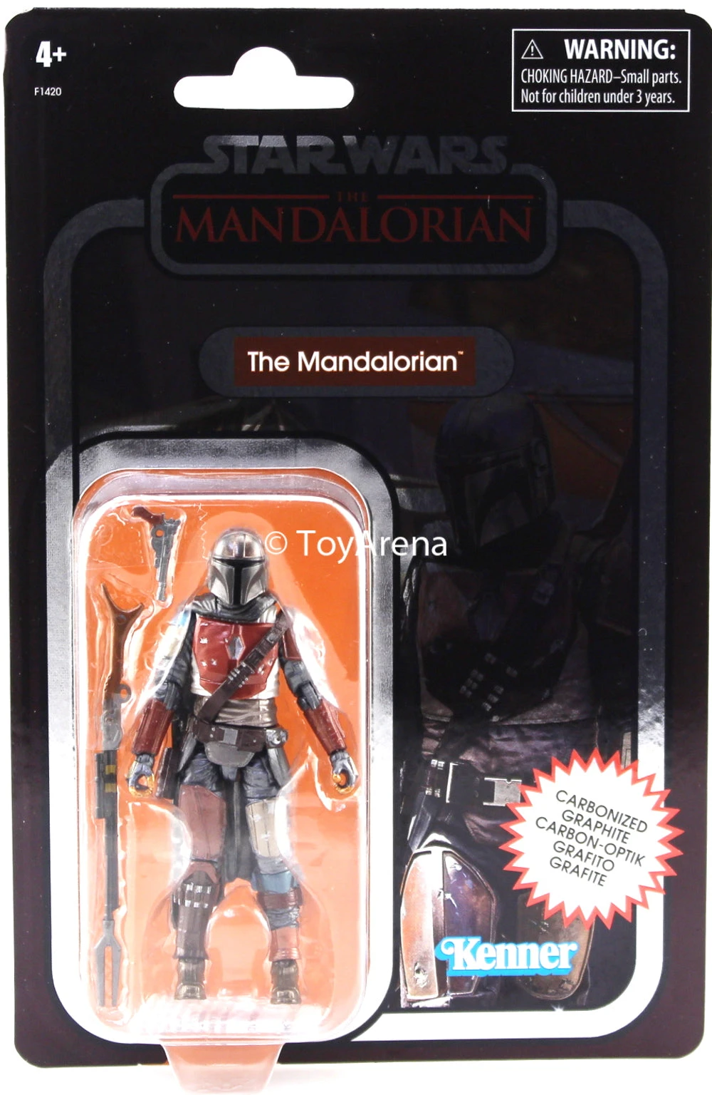 Hasbro Star Wars Vintage Collection The Mandalorian Carbonized F1420 3.75" Action Figure 7 Hasbro Star Wars Vintage Collection The Mandalorian Carbonized F1420 3.75" Action Figure - Image 5